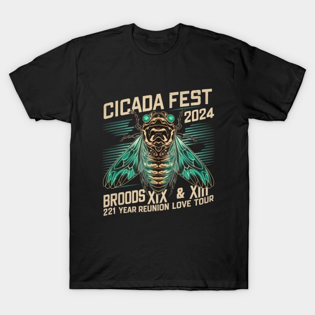 Entomology Cicada Lover Cicada Fest 2024 Broods XIX & XIII T-Shirt by HBart